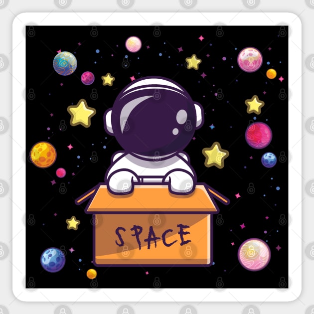 Astronaut Space Sticker by Purwoceng